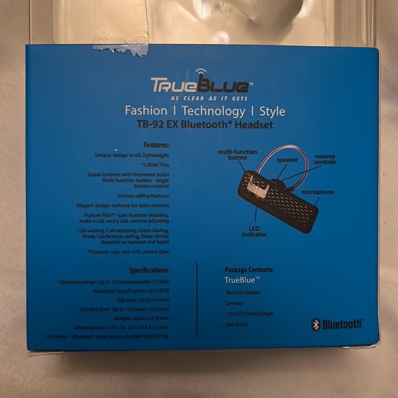TrueBlue Bluetooth Headset - Picture 2 of 4